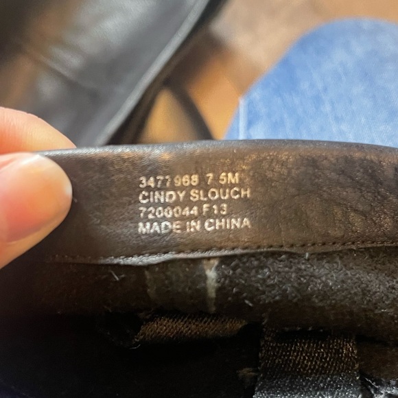 Frye Cindy Slouch pull on boot in black leather size 7.5 - Picture 7 of 7